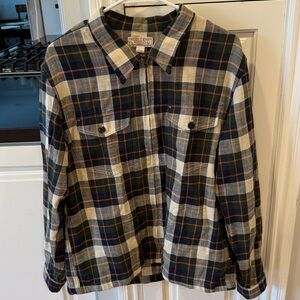 NWOT J.Crew Wallace & Barnes Full-Zip Flannel Shirt Jacket Size Medium